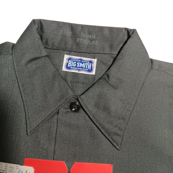 NOS SMALL 14.5 LS True Vtg 70s BIG SMITH SANFORIZED OG UNION MADE Work Shirt - Picture 2 of 5
